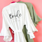 Personalised Soft Ruffle Bridesmaid Robes